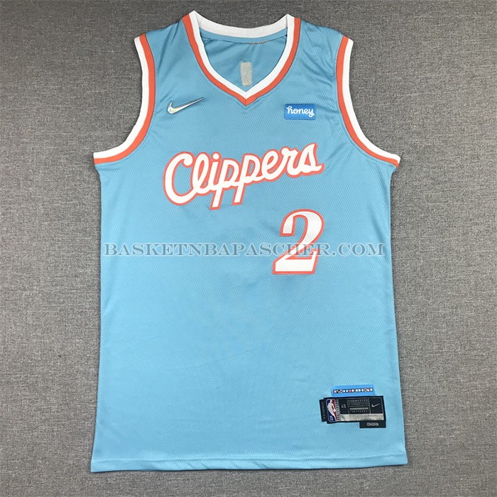 Maillot Los Angeles Clippers Kawhi Leonard NO 2 Ville 2021-22 Bleu